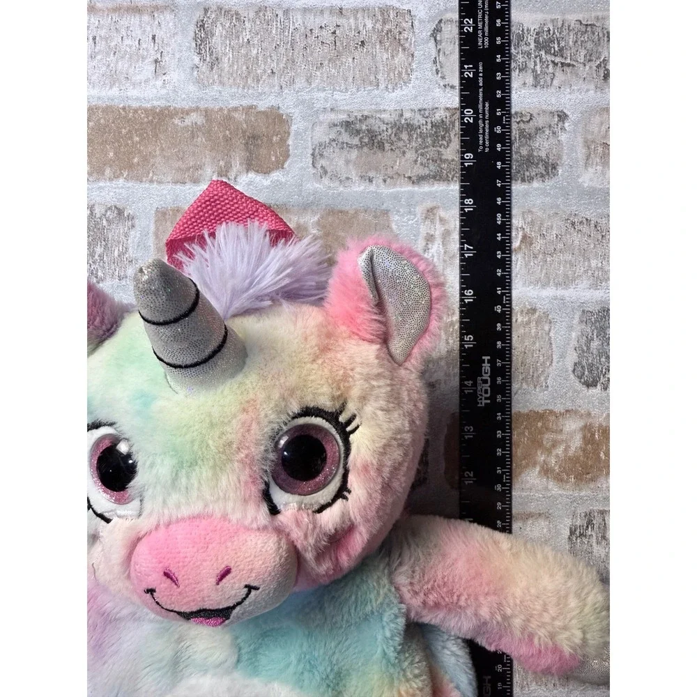 Kipp‎ Brothers Kids Rainbow Tie Dye Unicorn Plush Backpack Pink Purple Glitter